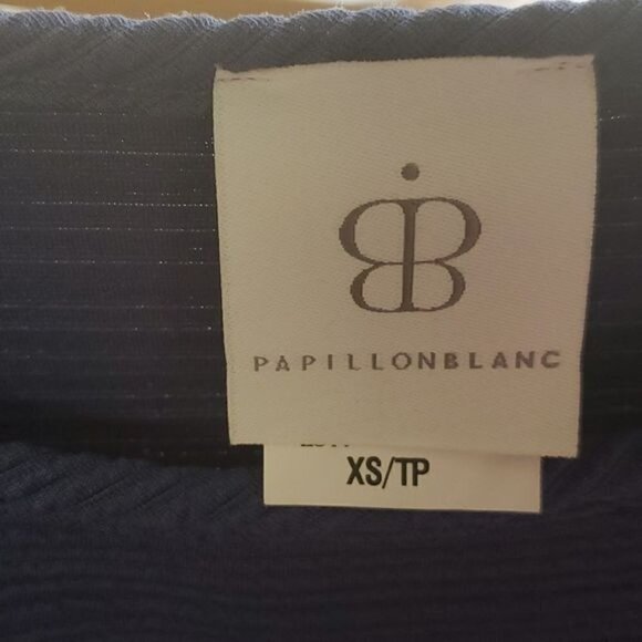 Papillon Blanc Blue Long Sleeve Unique Bubbled Event Sz. XS Dress - Picture 6 of 9